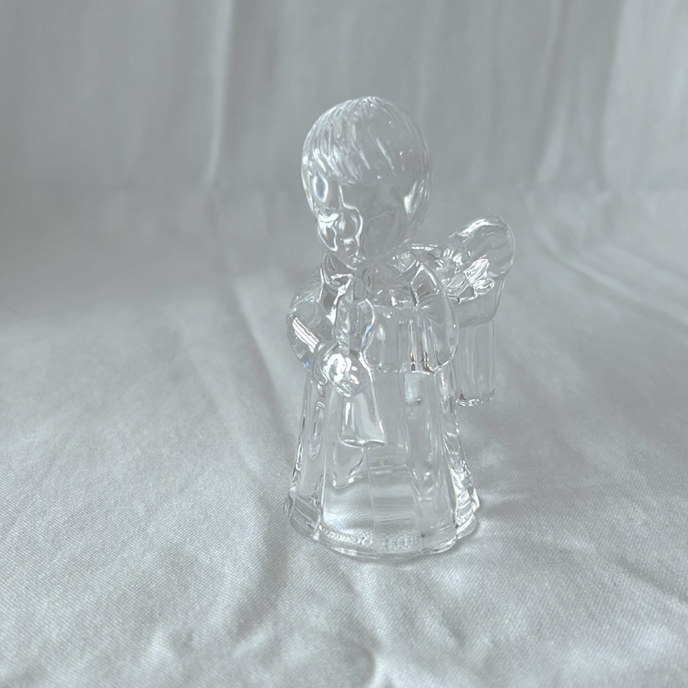 1980's Vintage Mikasa Crystal Sweet Angel Glass Candlestick
